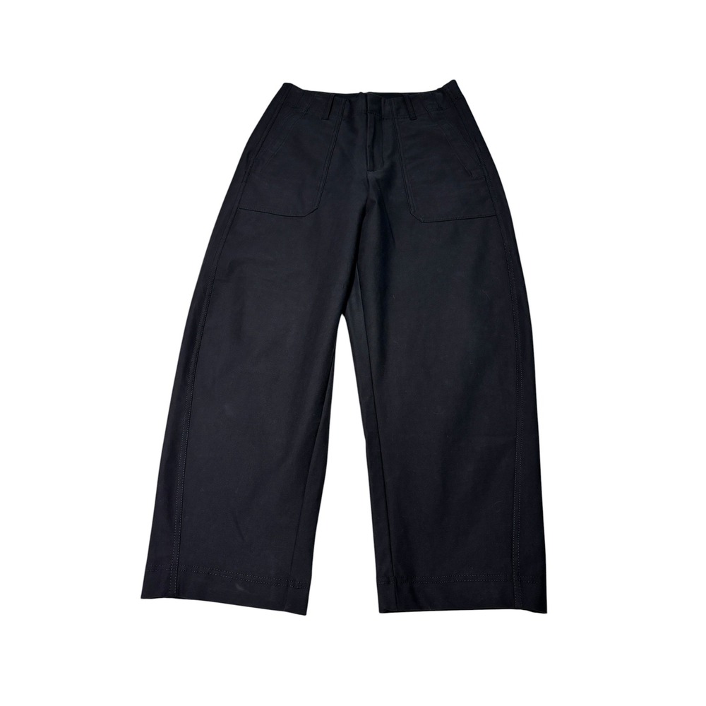 Athleta Skyline High Rise Barrel Leg PantS Black Womens 8 29X26 Stretch Travel